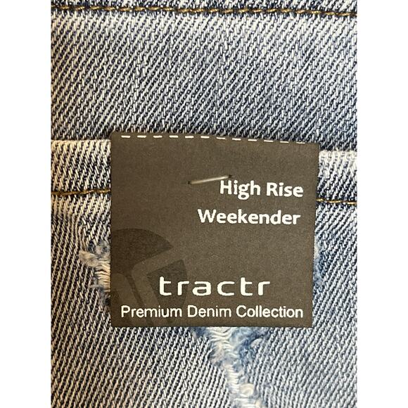 Tractr NEW Girls High Rise Weekender Distressed Blue Jeans Size 16 - Picture 5 of 10